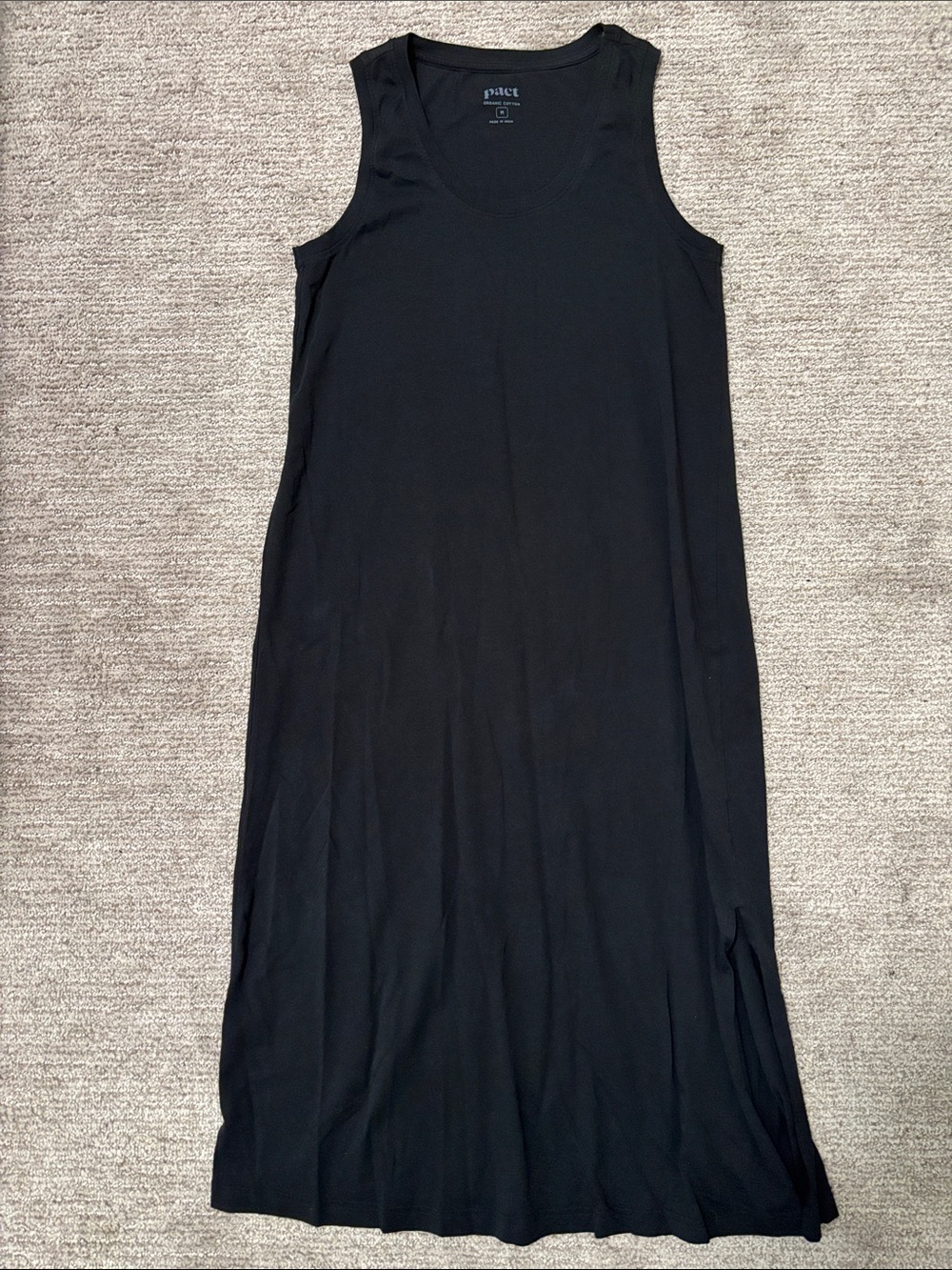 Pact Black Sleeveless Maxi Tank Dress